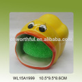 Grapes shaped decorative kitchen ceramic sponge holder